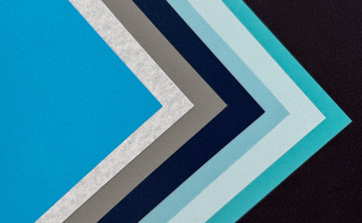 Blue Cardstock Samples