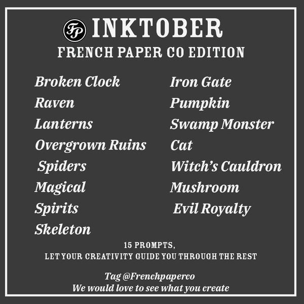Inktober 2022 :French Paper Co Edition