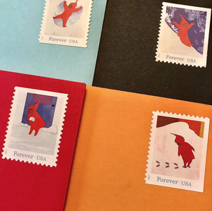 French Paper Envelopes with forever stamps applied