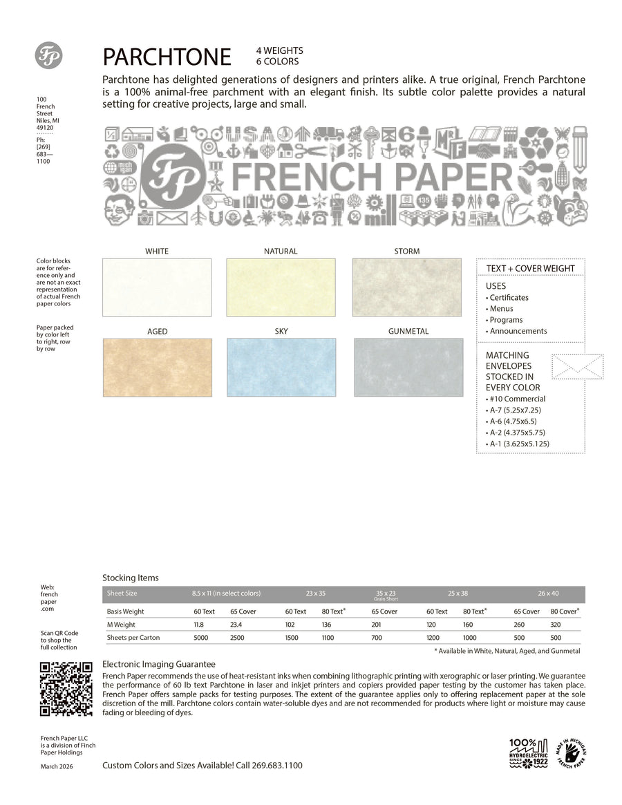 French Parchtone Paper | Parchment Paper and Envelopes – French Paper