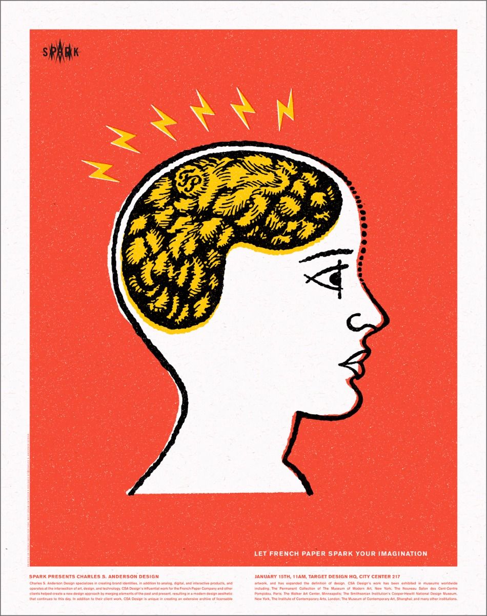 Target Spark Brain - 18"x24" Poster