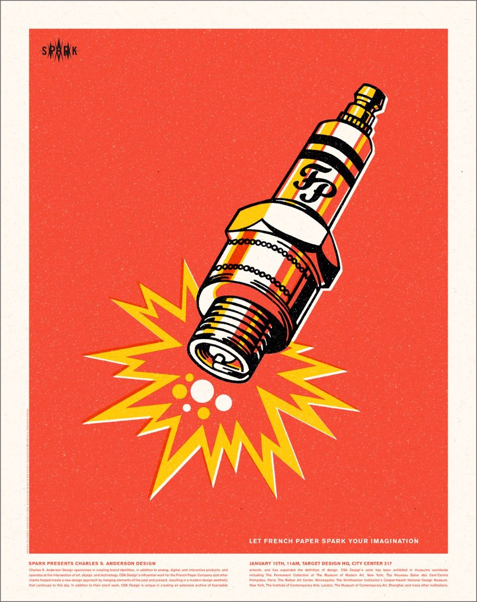 Target Spark Plug - 18"x24" Poster